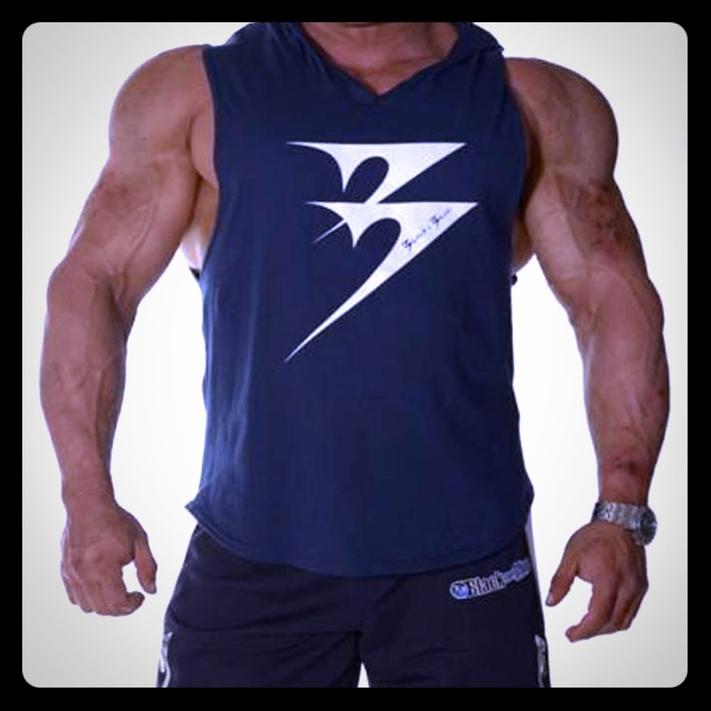 Men’s sleeveless hooded gym top NWOT